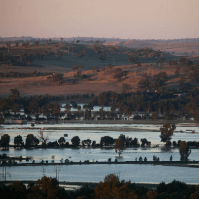 View of Waga Waga during the 2012 floods